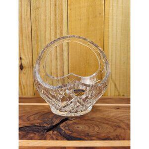 Vintage Polonia Lead Crystal Basket Vase Made In Poland